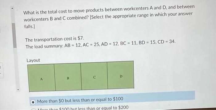 What is the total cost to move products between