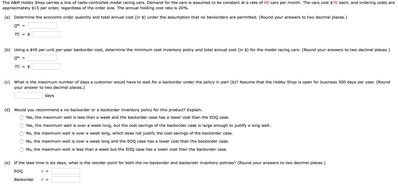 The A&M Hobby Shop carries a line of