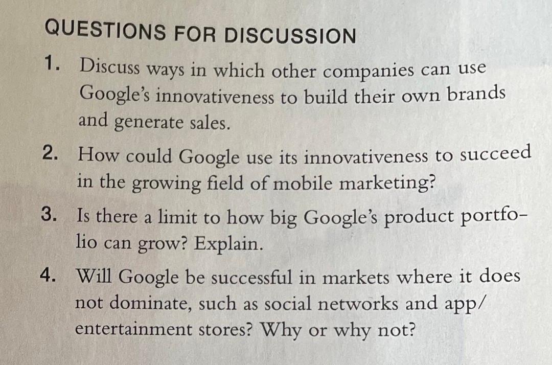 - CASE GOOGLE: NEW PRODUCT INNOVAT Google is