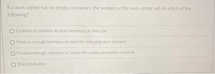 For production control, lean pull systems are
