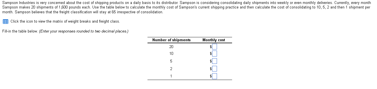 Sampson Industries is very concerned about the