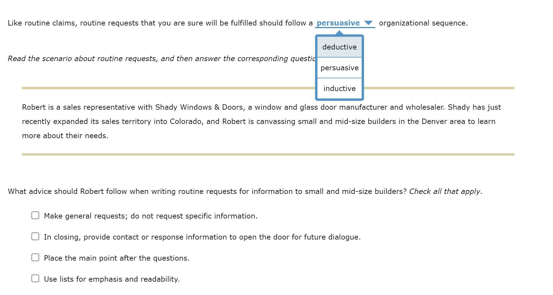 Like routine claims, routine requests that you