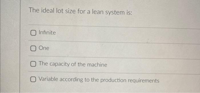 For production control, lean pull systems are
