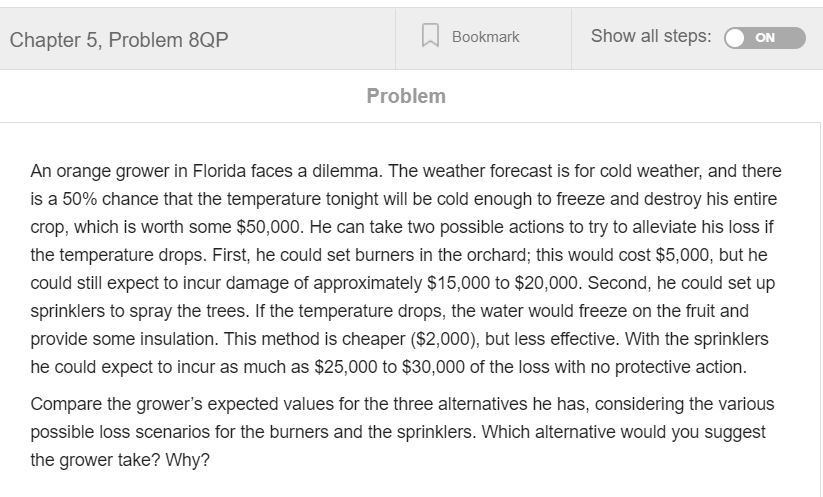 Q2. Value of Information: For the problem