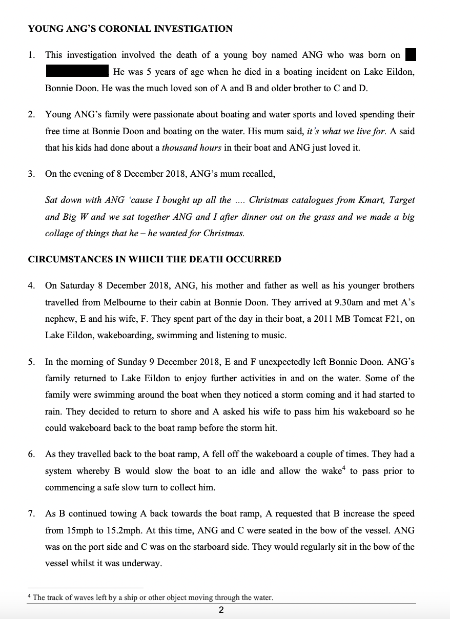 IN THE CORONERS COURT Court Reference: COR 2018