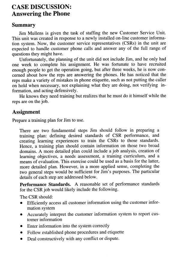 . Analyzed the following issues: Identify the