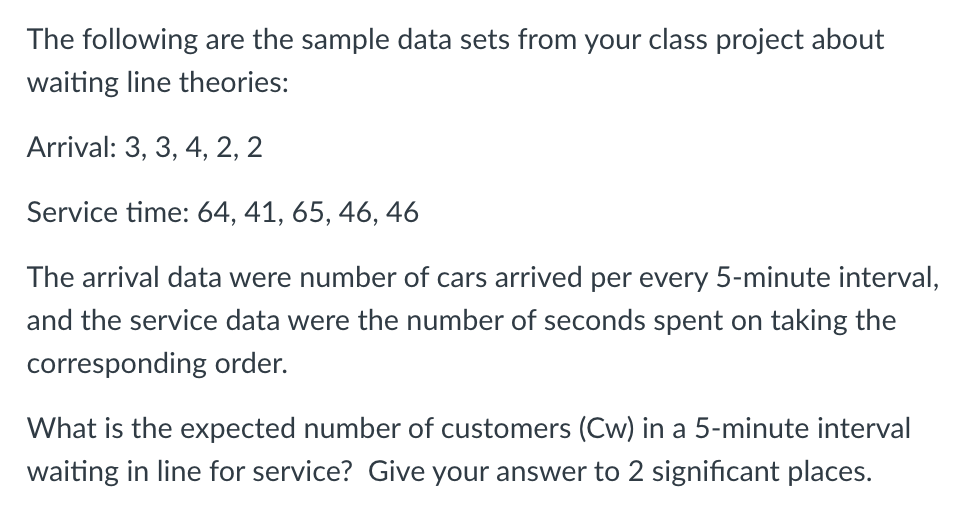The following are the sample data sets from your