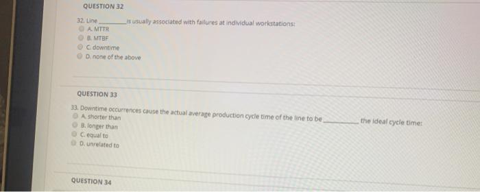 QUESTION 32 32. Line is usually associated with