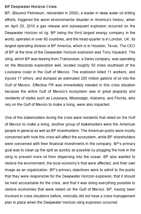 Based on the case study above: Provide the views