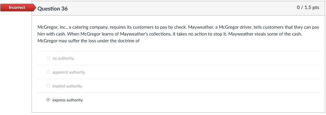Please provide an explanation with the correct