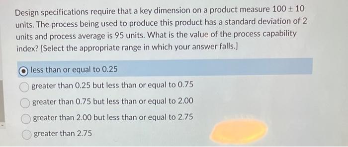 Design specifications require that a key