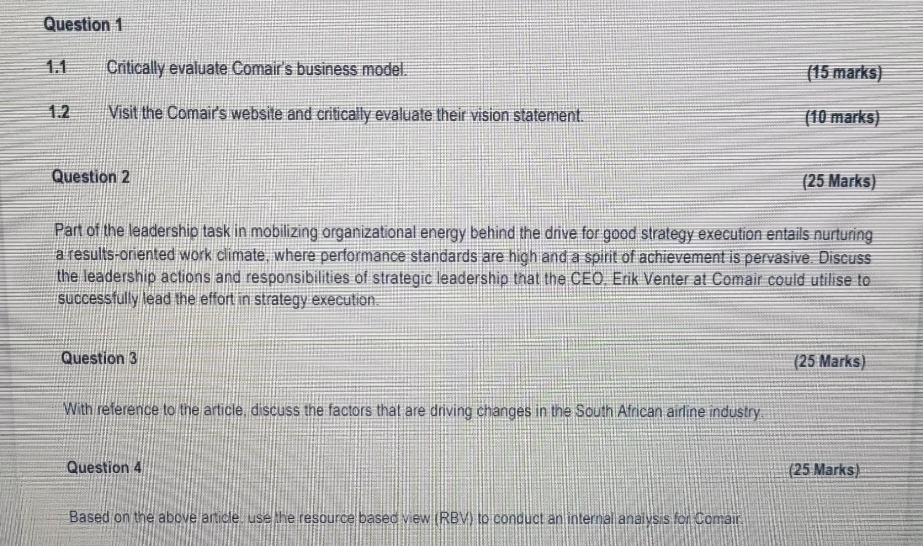 Case Study : Comair flies high after efficiency