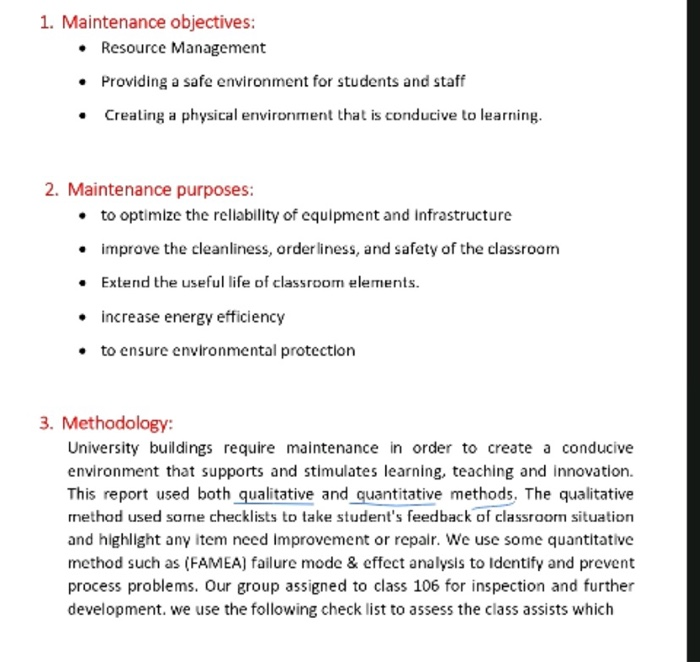 Course Title: Reliability and Maintenance