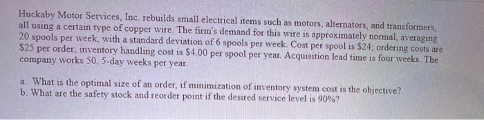 Huckaby Motor Services, Inc. rebuilds small