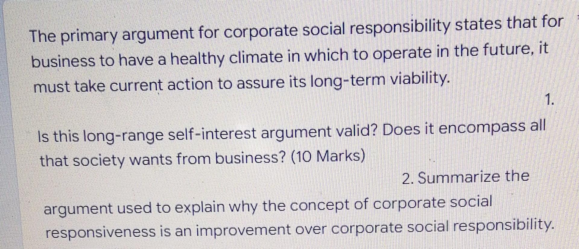 This is business ethics subject The primary