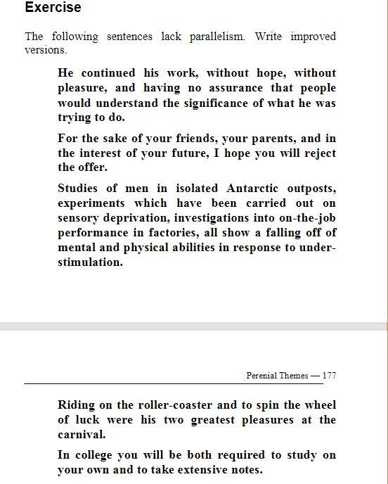 Exercise The following sentences lack