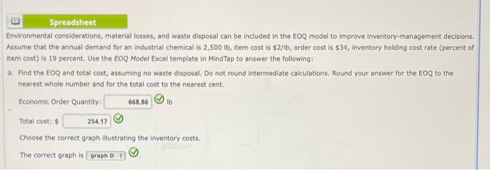 only need part B Spreadsheet Environmental