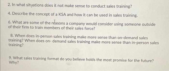 2. In what situations does it not make sense to