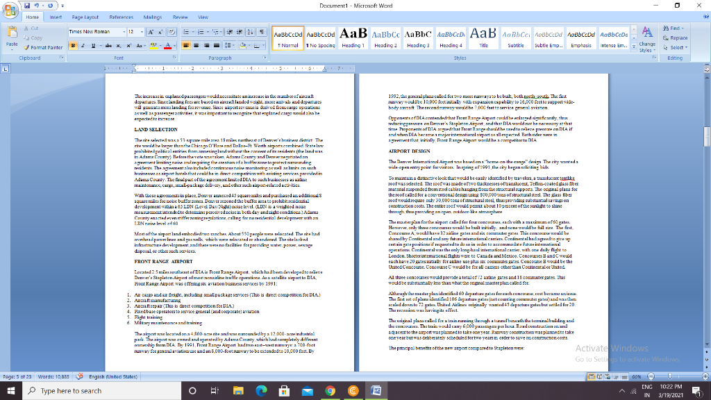 Document1 - Microsoft Word Home Page layout