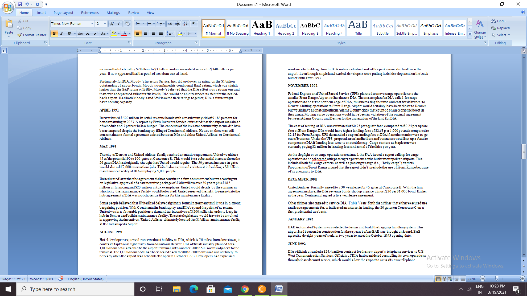 Document1 - Microsoft Word Home Page layout
