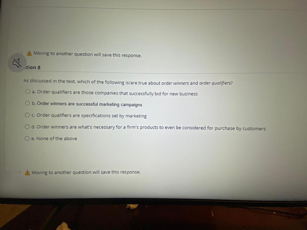 A Moving to another question will save this