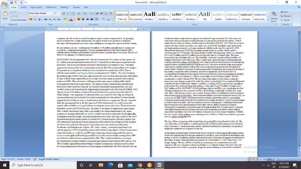 Document1 - Microsoft Word Home Page layout