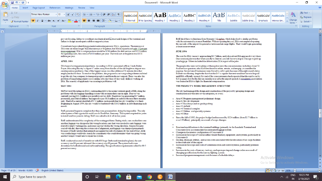 Document1 - Microsoft Word Home Page layout