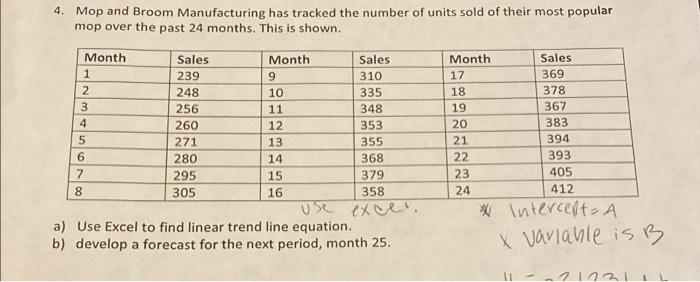 please write out on paper with all steps 4. Mop