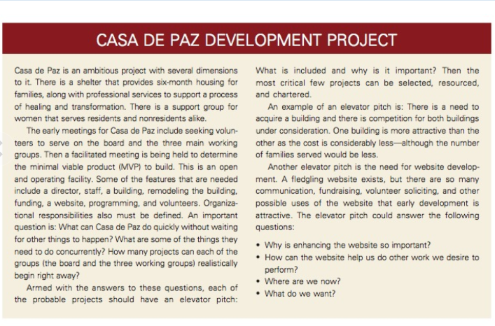 Read the Casa De Paz Development Project answer