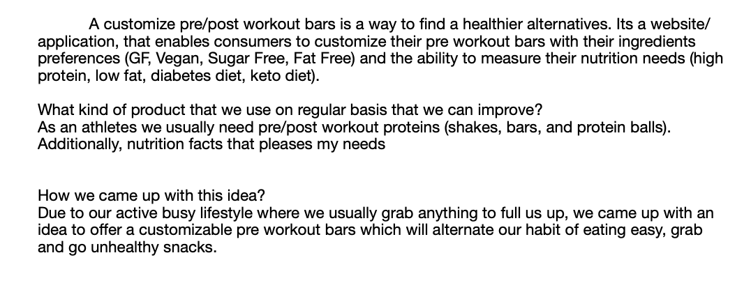 The assignment The idea Idea recognition