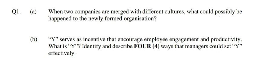 this is an organisation behaviour question Q1.