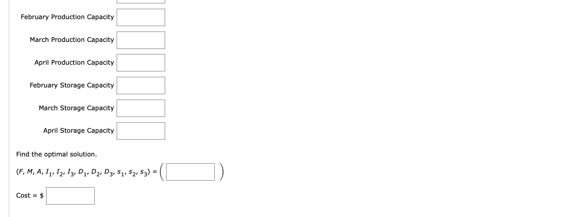 A linear programming computer package is needed.