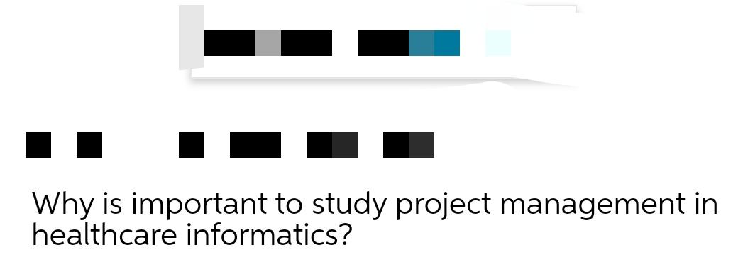 solved please Why is important to study project
