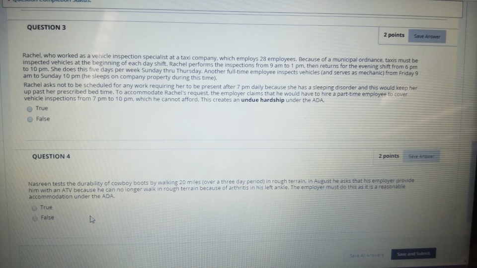 QUESTION 3 2 points Save Answer Rachel, who