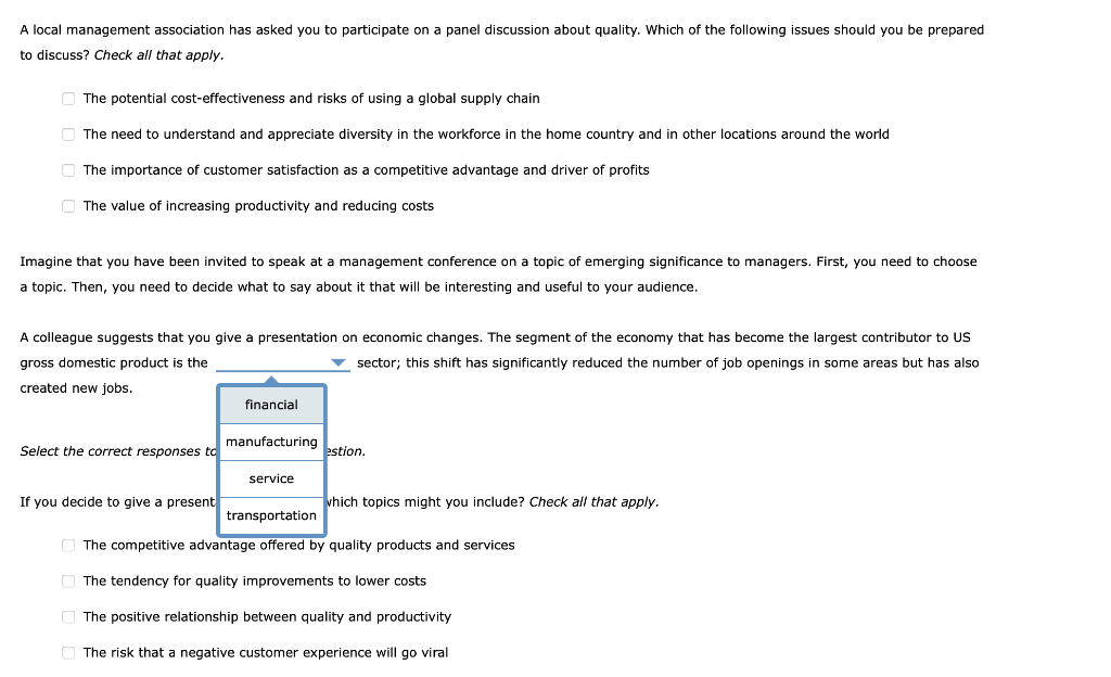 Please answer all the questions correctly A local