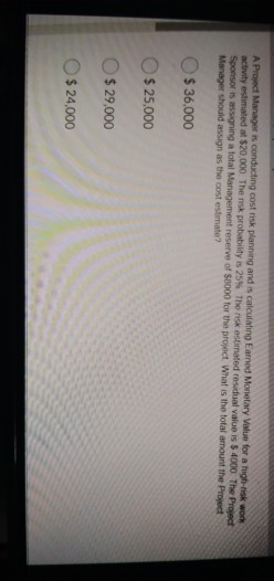 A Project Manager is conducting cost risk