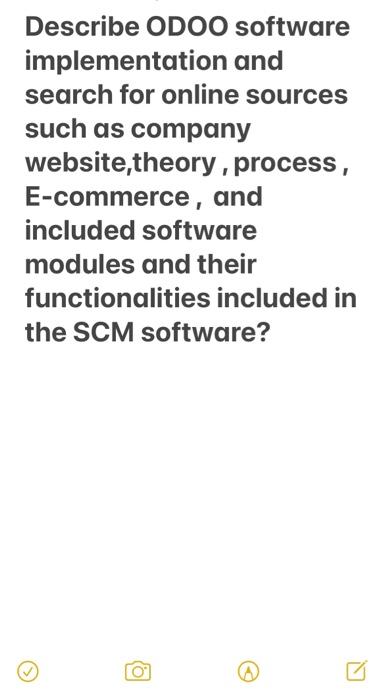 Describe ODOO software implementation and search