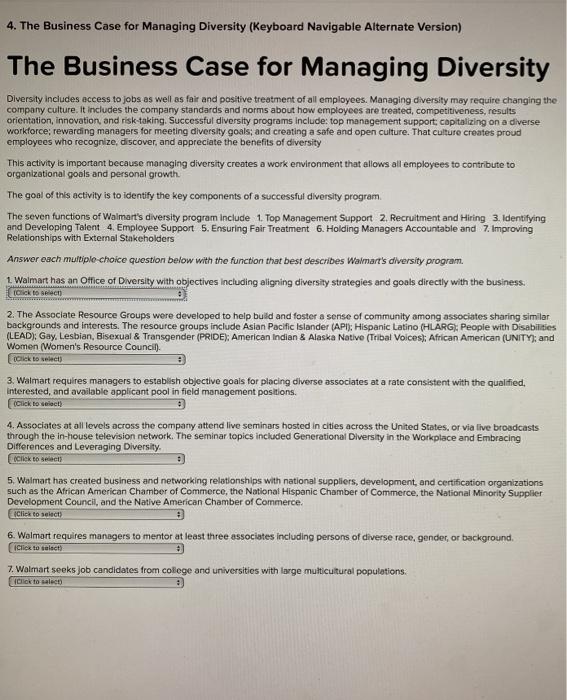 4. The Business Case for Managing Diversity