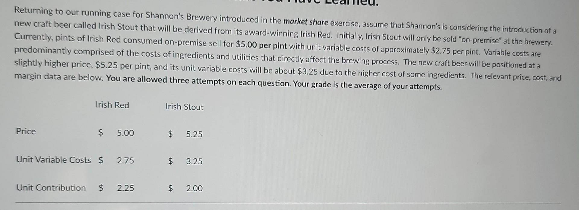 Returning to our running case for Shannon's