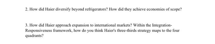 Based on Haier: Taking a chinese company global