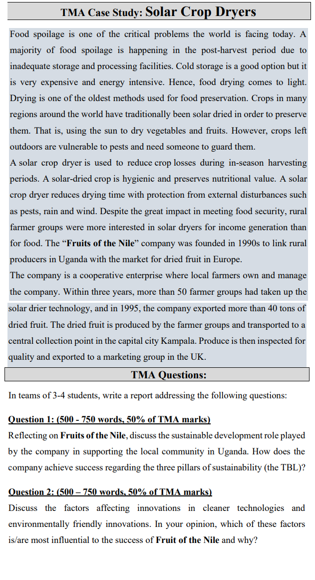 Question 1: (500 - 750 words, 50% of TMA marks)