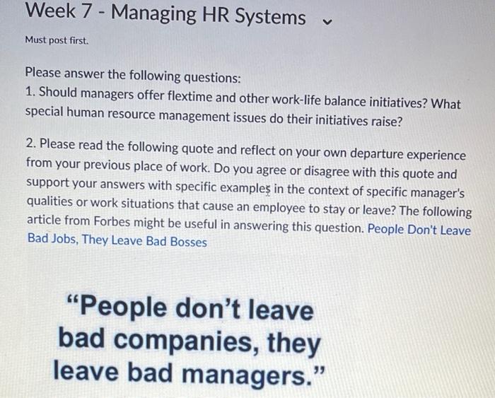 Week 7 - Managing HR Systems  style=