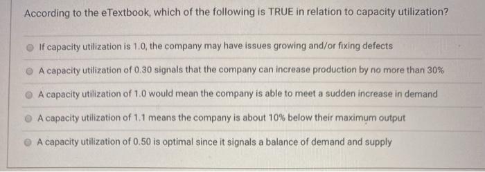 According to the eTextbook, which of the