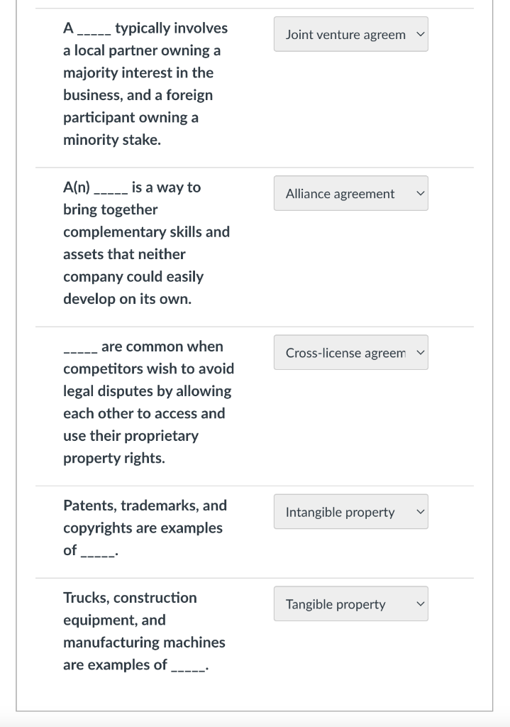 Question 1 25 pts Match the fill-in-the-blank
