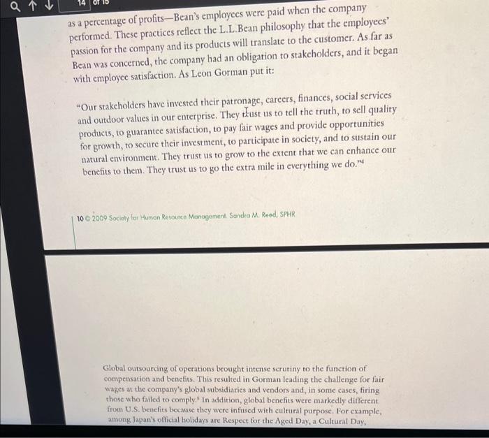 For this question i'm considering ll bean as the