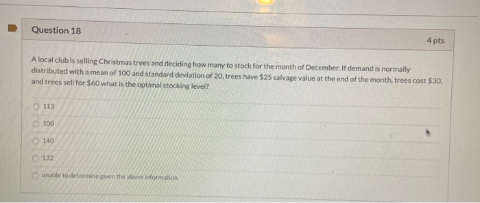 Question 18 4 pts A local club is selling