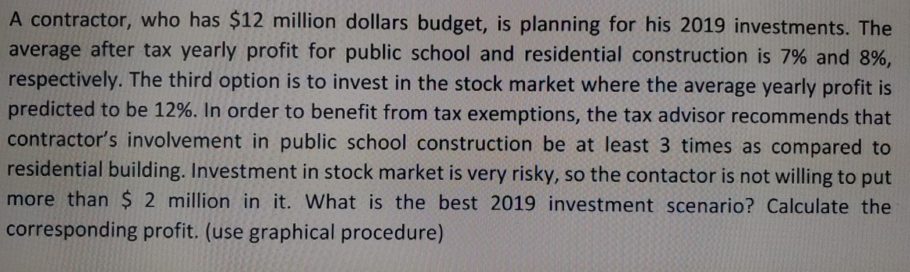 linear program must use graphical method A