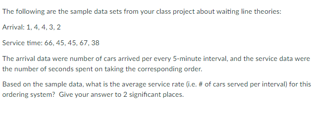 The following are the sample data sets from your