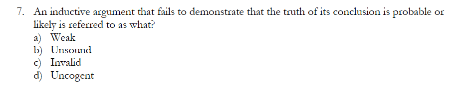 7. An inductive argument that fails to