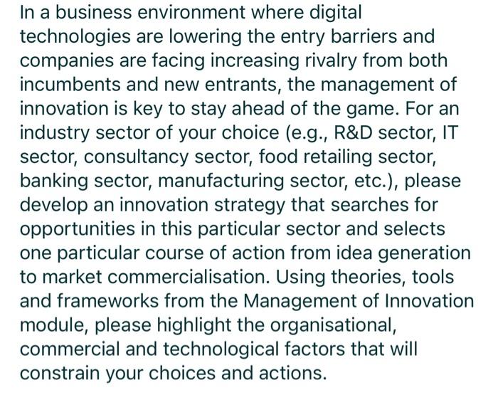 The innovation process for UBS (1,500 words) In a